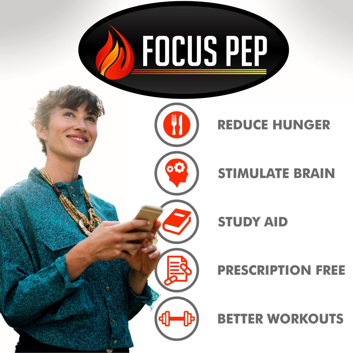 Focus Pep- Over The Counter Stimulants to Speed Up Naturally | Study Alternative and Best Energy Supplements for Nootropic Brain Boosting, 60 Pills Focus PepBuy Supplements Australia