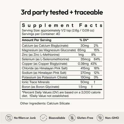 Moon Juice Mini Dew Electrolytes Powder - Sugar Free Minerals & Electrolyte Hydration Powder for Instant Hydration & Brain Support - Magnesium, Calcium, Potassium, Pink Salt, Unflavored, 30 Servings Moon JuiceBuy Supplements Australia
