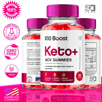 X10 Boost Keto ACV Gummies Advanced Weight Loss, X10 Boost Keto + ACV 1000mg Apple S.O LabsBuy Supplements Australia