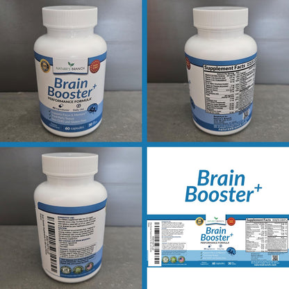 40-in-1 Brain Booster Supplement for Focus, Memory, Clarity, Energy | Advanced Vitamins Plus eBook | for Men & Women, Cognitive Function Nootropic Support with DMAE, Mind Health Formula | 60 Capsules NATURE'S BRANCHBuy Supplements Australia