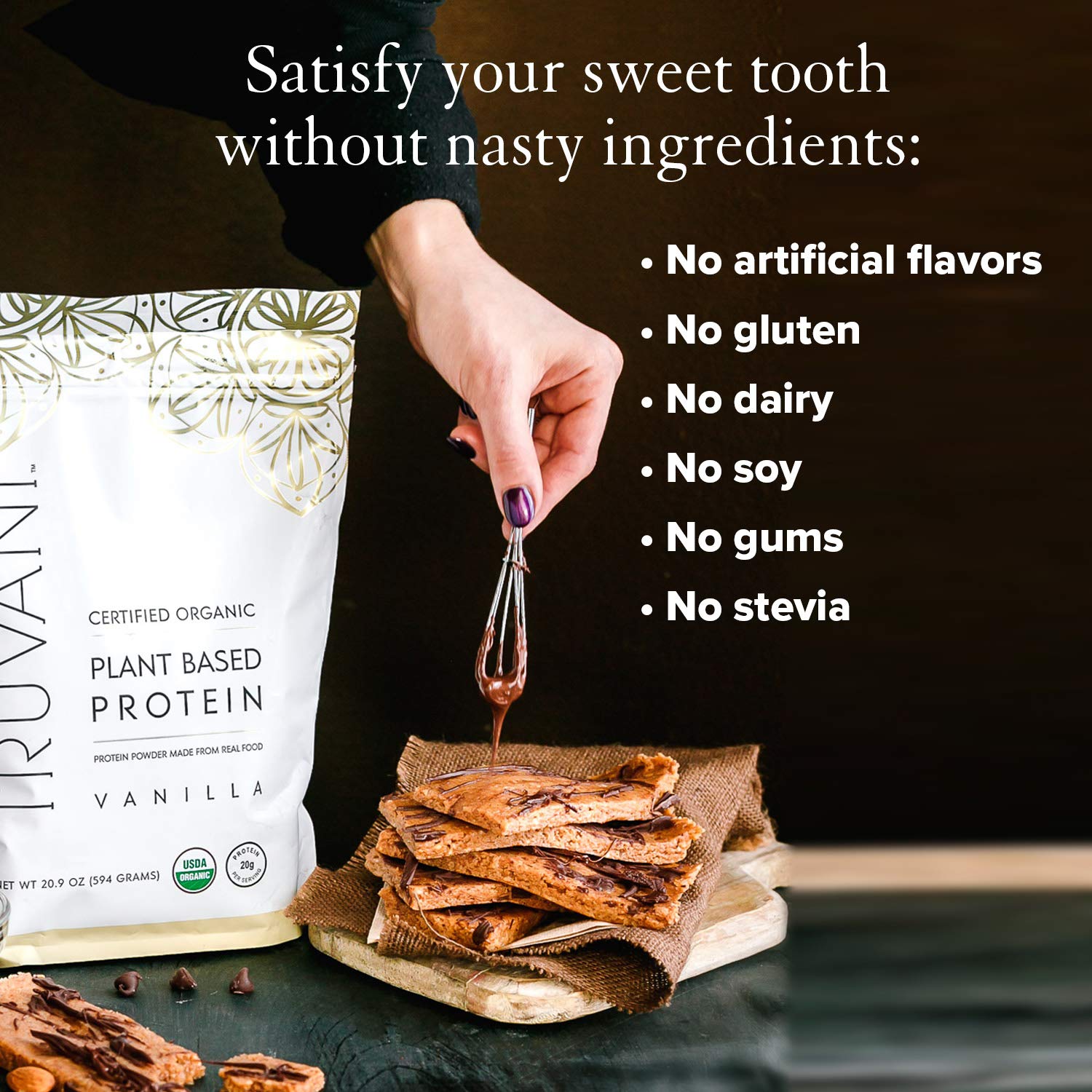 Truvani Organic Vegan Protein Powder, Organic Pea Protein Powder, Vegan, Non GMO TruvaniBuy Supplements Australia