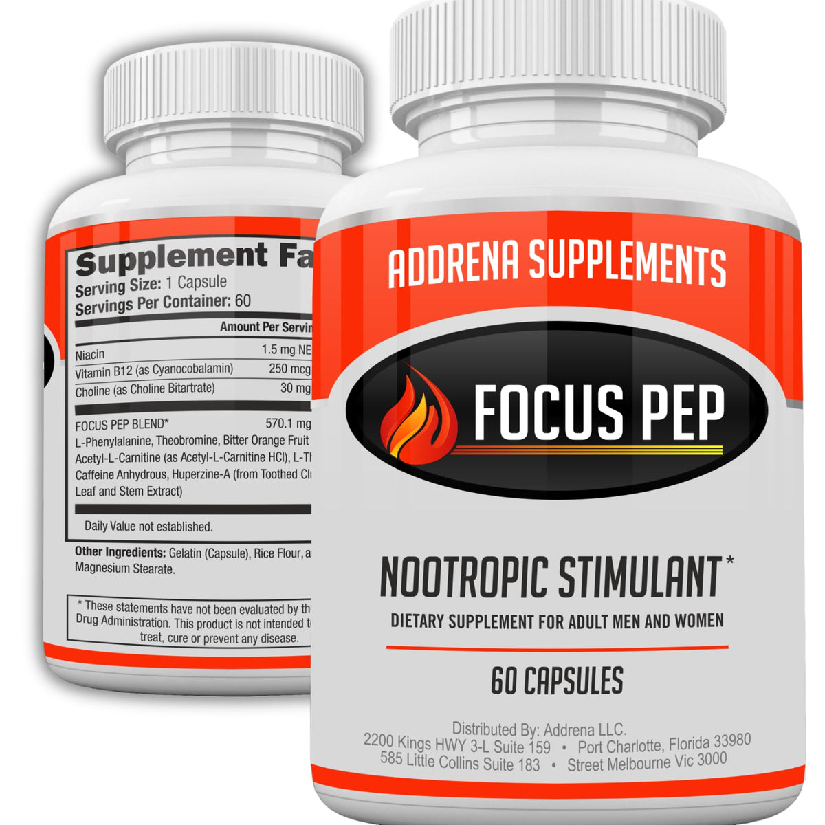 Focus Pep- Over The Counter Stimulants to Speed Up Naturally | Study Alternative and Best Energy Supplements for Nootropic Brain Boosting, 60 Pills Focus PepBuy Supplements Australia