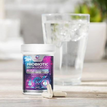 Probiotics 100 Billion CFU - 16 Premium Strains + Prebiotics - Best Probiotics for Women & Men - Supports Immune, Digestive & Gut Health, Supports Occasional Constipation, Gas & Bloating - 30 Capsules Nature's Peak buy supplements Au