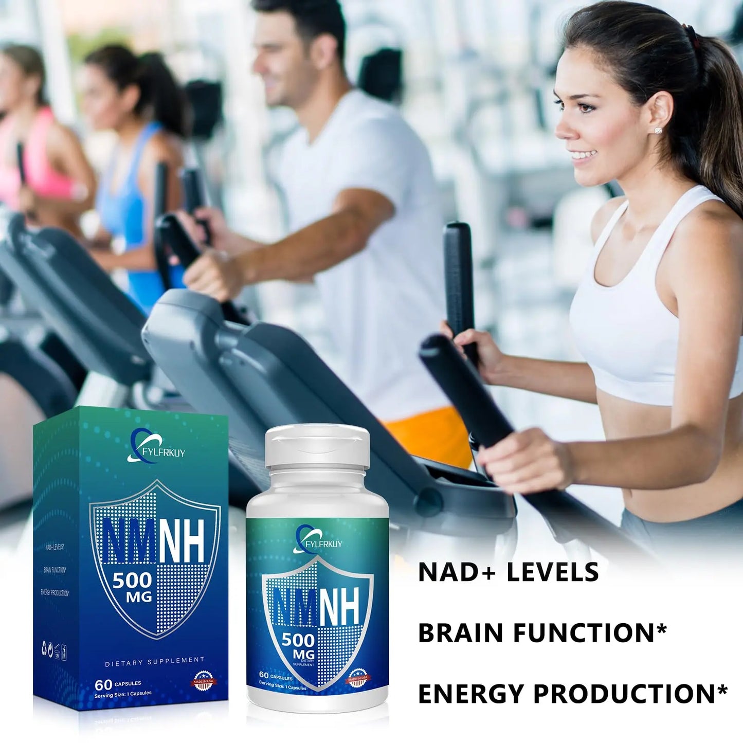 FYLFRKUY New NMNH 500mg Per Serving (Dihydronicotinamide Mononucleotide), NAD 𝐒𝐮𝐩𝐩𝐥𝐞𝐦𝐞𝐧𝐭𝐬 Pure Organic, More Effective Than NMN for Anti-Aging, Energy, Immunity, Focus - 60 Count FYLFRKUYBuy Supplements Australia