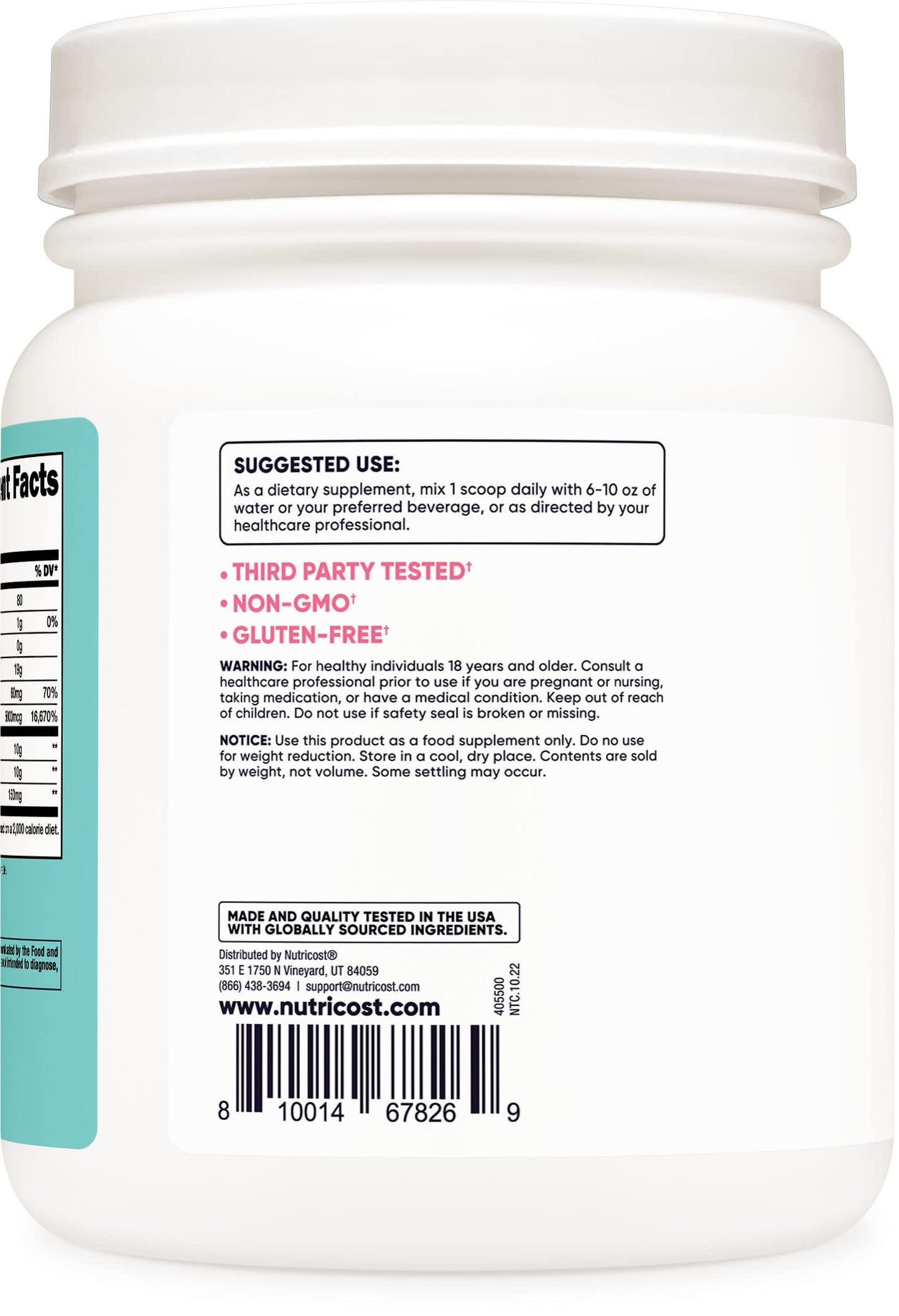 Nutricost Collagen for Women 30 Servings (Unflavored) - Grass-Fed Collagen Peptides NutricostBuy Supplements Australia