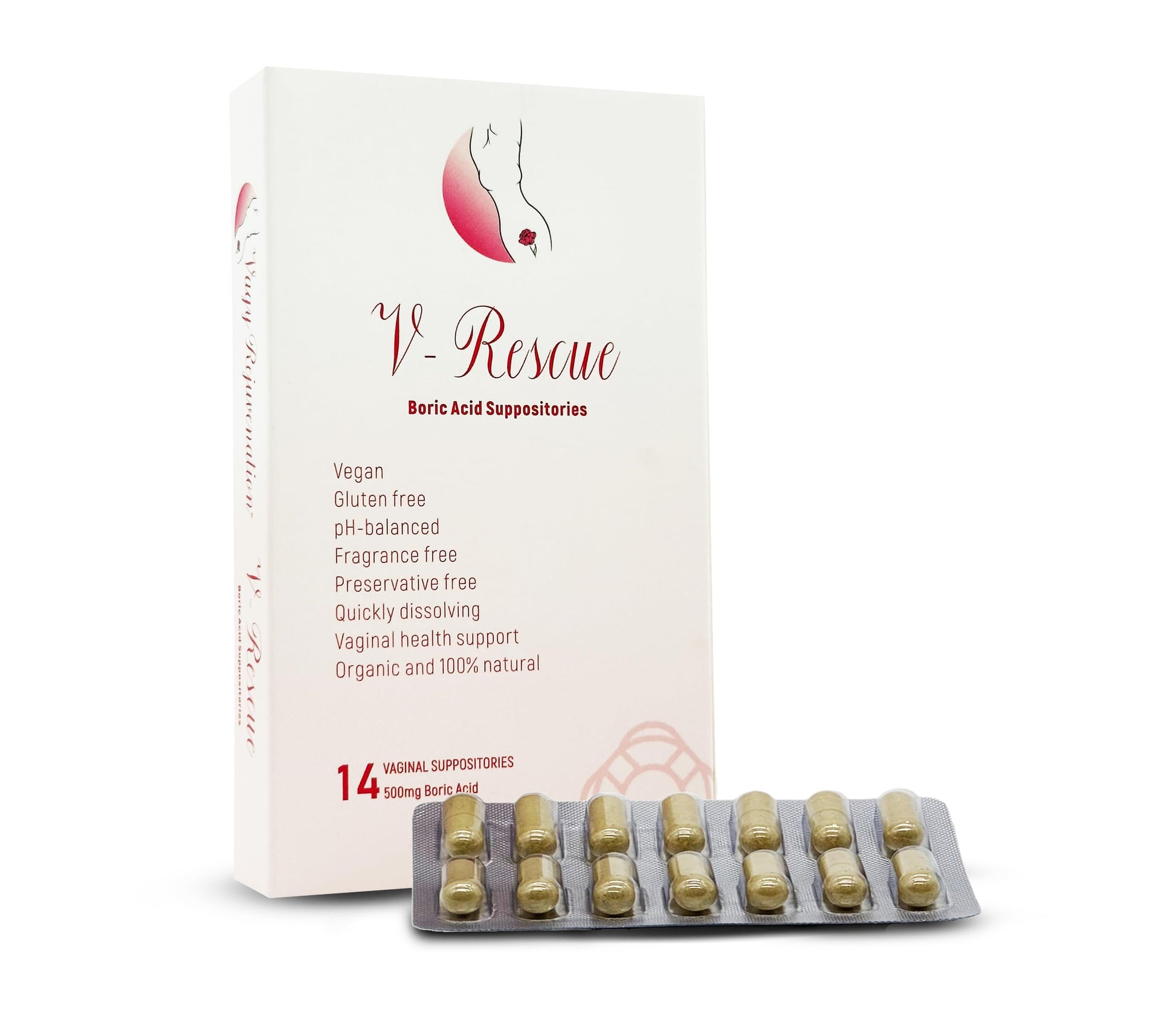 Vagy Rejuvenation V-Rescue - 500 mg Boric Acid 14 Vaginal Applications - Feminine Health Vagy RejuvenationBuy Supplements Australia
