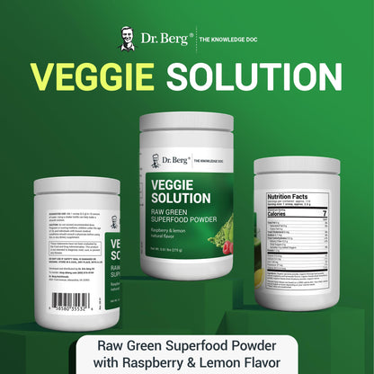 Dr. Berg's (Veggie Solution) Organic Super Greens Powder w/Spirulina - Raw Green Dr. Berg NutritionalsBuy Supplements Australia