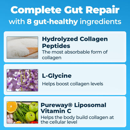 Happy Mammoth Complete Gut Repair Probiotic, Prebiotic, Fiber & Collagen Supplement for Gut Health, Digestion, Healthy Gut Microbiome, Reduces Constipation & Bloating 24 Servings, Vanilla Flavor Happy Mammoth buy supplements Au