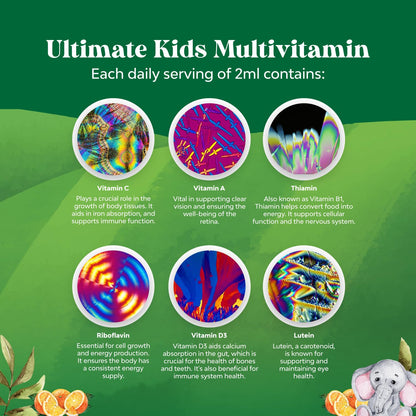 Bundle of Kids DHA Omega 3 Gummies - Fatty Acids Omega 3 6 9 for Brain Immune Strength Vision Focus Support and Liquid Multivitamin for Kids Immunity Support Natures CraftBuy Supplements Australia