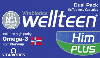 Vitabiotics Wellteen Him Plus Tablets/Capsules, 56 Count (Pack of 1) WellteenBuy Supplements Australia