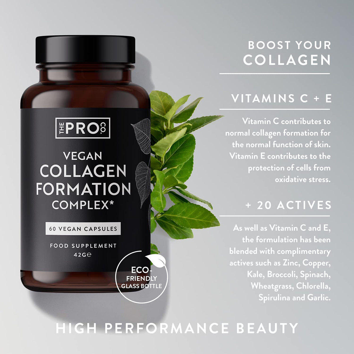 Premium Vegan Collagen Booster Supplement - Hair Skin & Nails Vitamins The Pro CoBuy Supplements Australia