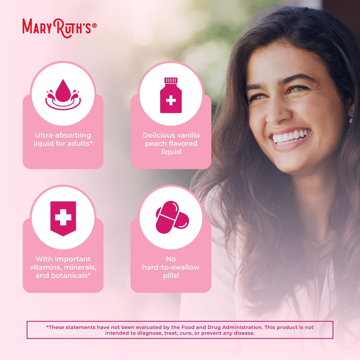 MaryRuth Organics USDA Organic Multivitamin for Women, Sugar Free Womens Multivitamin, Liquid Vitamins for Women, Immune Support Supplement, Ashwagandha, Methylfolate, Vegan, Non-GMO, 15.22 Fl Oz MARYRUTH'SBuy Supplements Australia