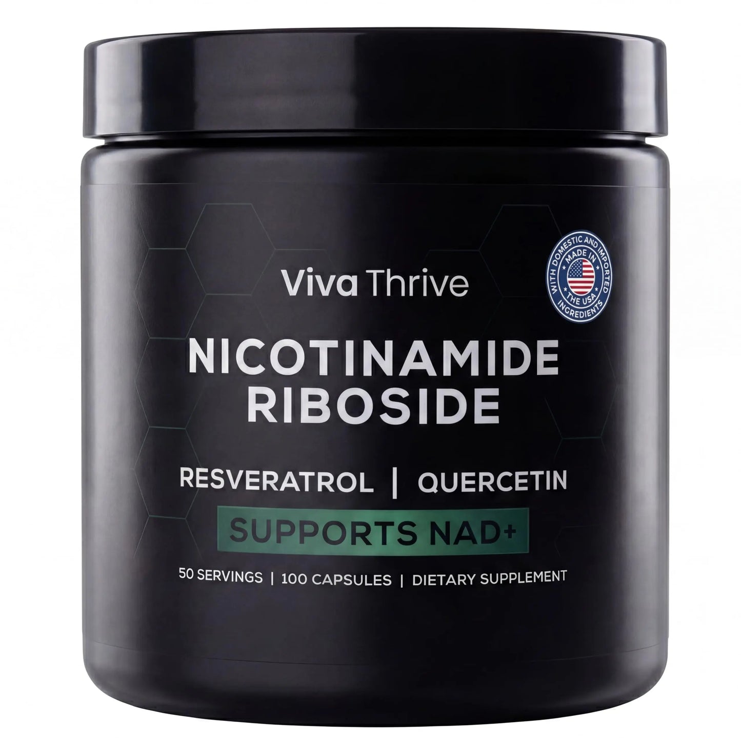 VivaThrive Advanced NAD+ Complex - NMNH Supplement Alternative - 50 Day Supply - Triple Action NAD+ Supplement - Nicotinamide Riboside - Resveratrol - Quercetin - Third-Party Tested - Made in USA VivaThriveBuy Supplements Australia