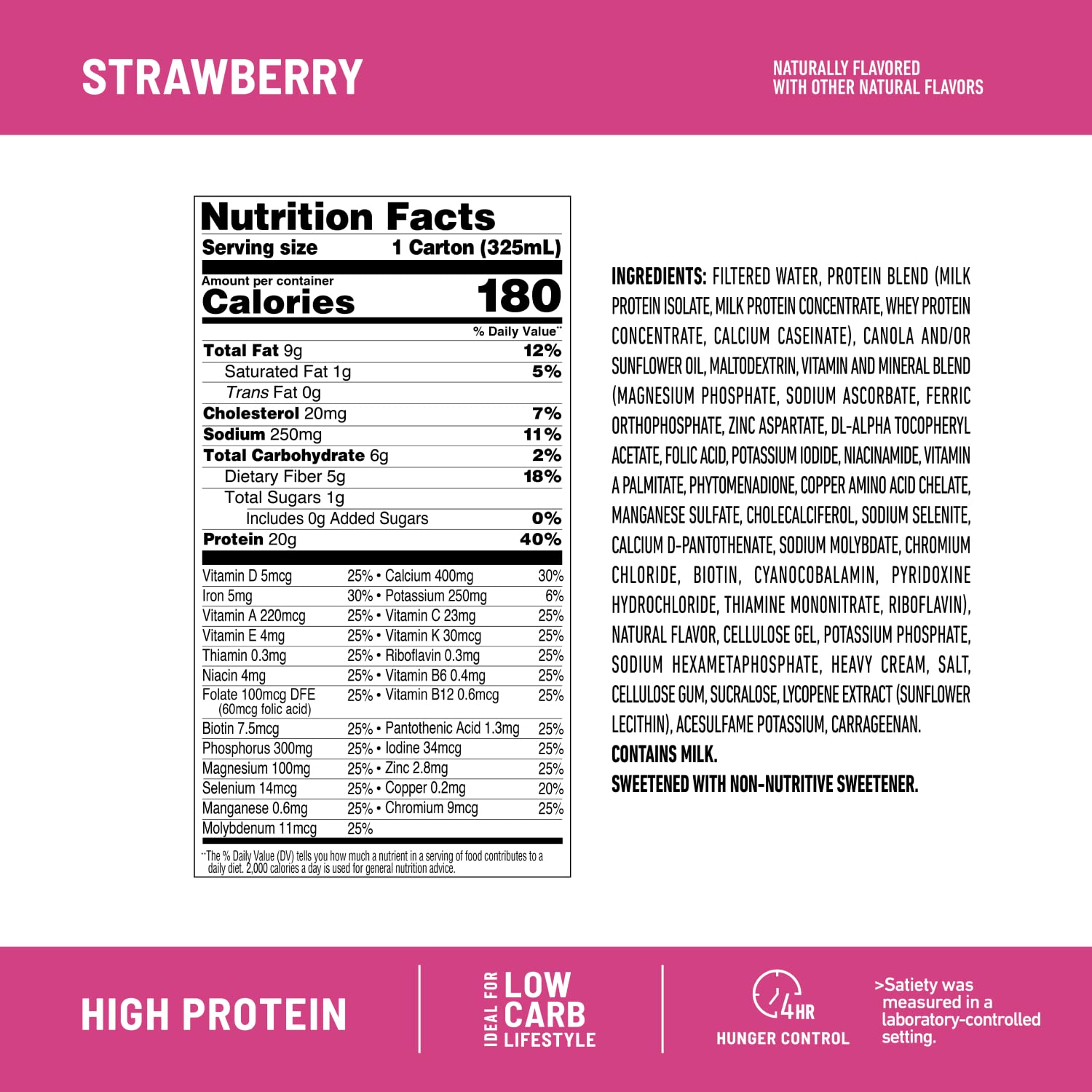 SlimFast Protein Shake, Strawberry- 20g Protein, Meal Replacement Shake Ready to Drink SlimFastBuy Supplements Australia
