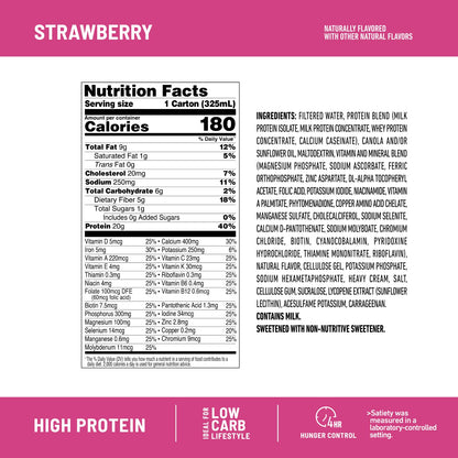 SlimFast Protein Shake, Strawberry- 20g Protein, Meal Replacement Shake Ready to Drink SlimFastBuy Supplements Australia