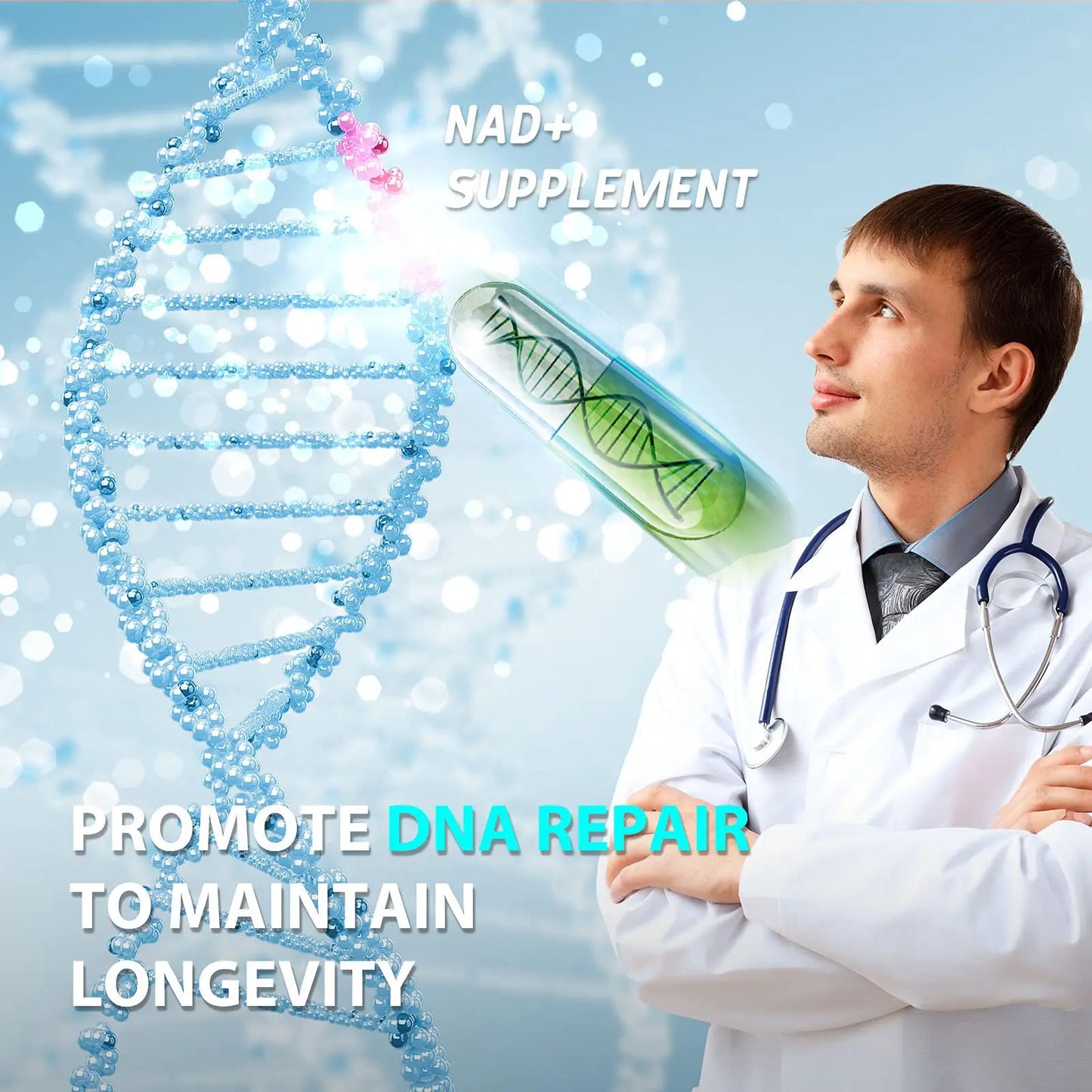 TEATTY NAD+ & Resveratrol Supplement - NMN Alternative with 120 Capsules, Anti-Aging Cellular Support, Energy & Longevity Booster, DNA Repair Formula TEATTYBuy Supplements Australia