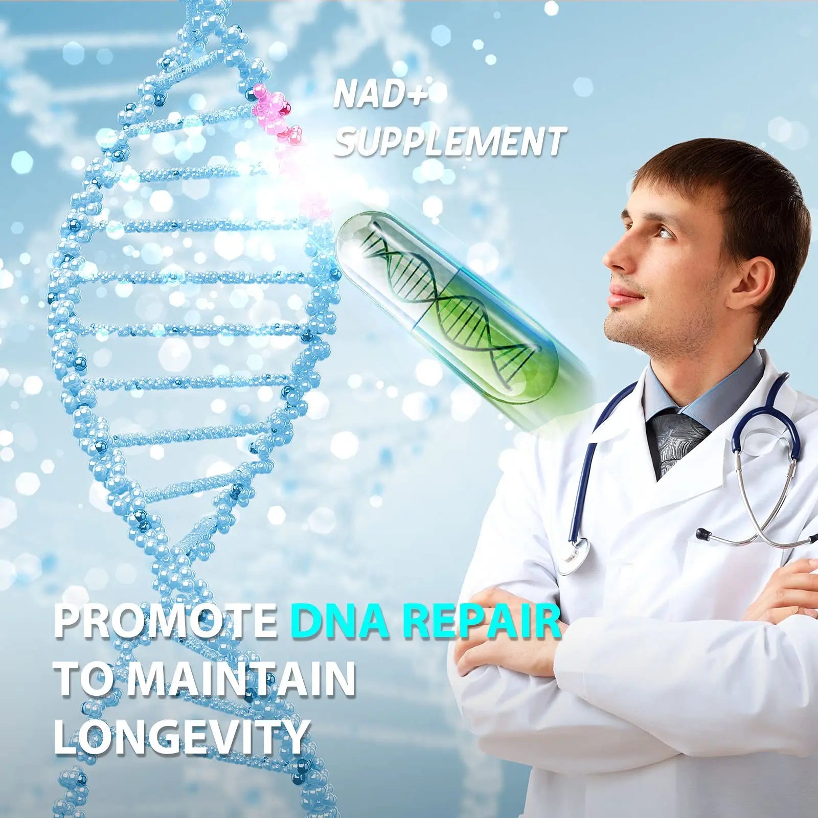 TEATTY NAD+ & Resveratrol Supplement - NMN Alternative with 120 Capsules, Anti-Aging Cellular Support, Energy & Longevity Booster, DNA Repair Formula TEATTYBuy Supplements Australia