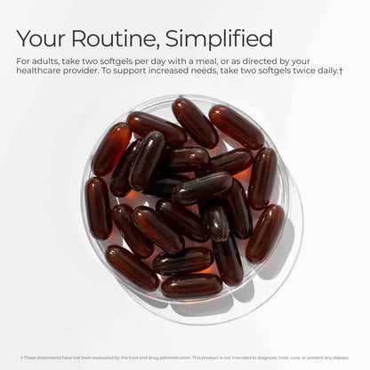 Livingood Daily Omega 3 6 9 Plus Turmeric Curcumin Supplement, 60 Softgels - Fish Oil Omega 3 Supplements (EPA & DHA) for Men and Women - Brain, Joint, Heart Health