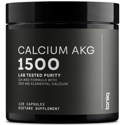 Toniiq 1500mg Ultra High Purity Ca AKG Supplement - 99%+ Highly Purified and Bioavailable Calcium Alpha-Ketoglutarate - Calcium AKG Longevity Supplement - 120 Ca-AKG Vegetarian Capsules Toniiq buy supplements Au