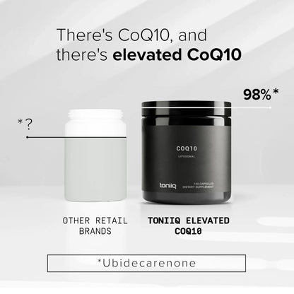 Toniiq CoQ10 400mg Extra Strength - Ultra High Purity - Liposomal for Superior Absorption - 98% Purified - Third-Party Tested, 120 Veggie Capsules Toniiq buy supplements Au