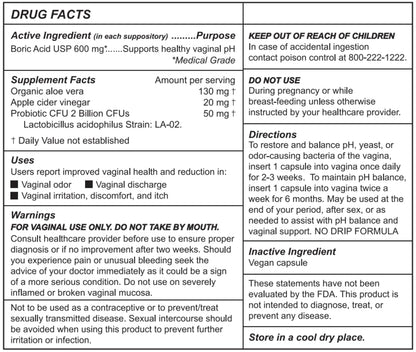 Kushae Boric Acid Suppositories with Applicator, All-Natural Boric Acid Suppositories for Women KushaeBuy Supplements Australia