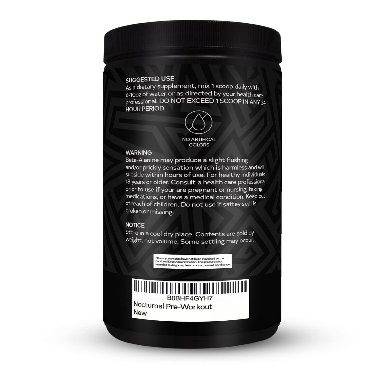 The Supplement Co Nocturnal Pre Workout - No Caffeine Night Time Preworkout for Men & Women for High Energy and Massive Pumps - Cherry Limeade, 30 Servings