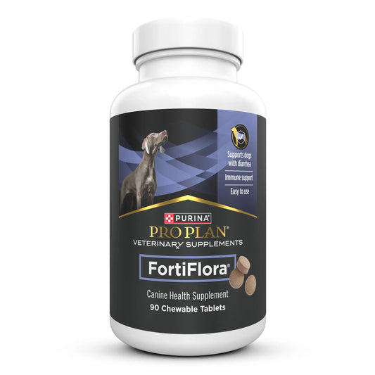 Purina Pro Plan Veterinary Supplements FortiFlora Daily Probiotics for Dogs Chewable Tablets for Digestive Gut Health and Diarrhea - 90 ct. Canister Pro Plan Veterinary DietsBuy Supplements Australia