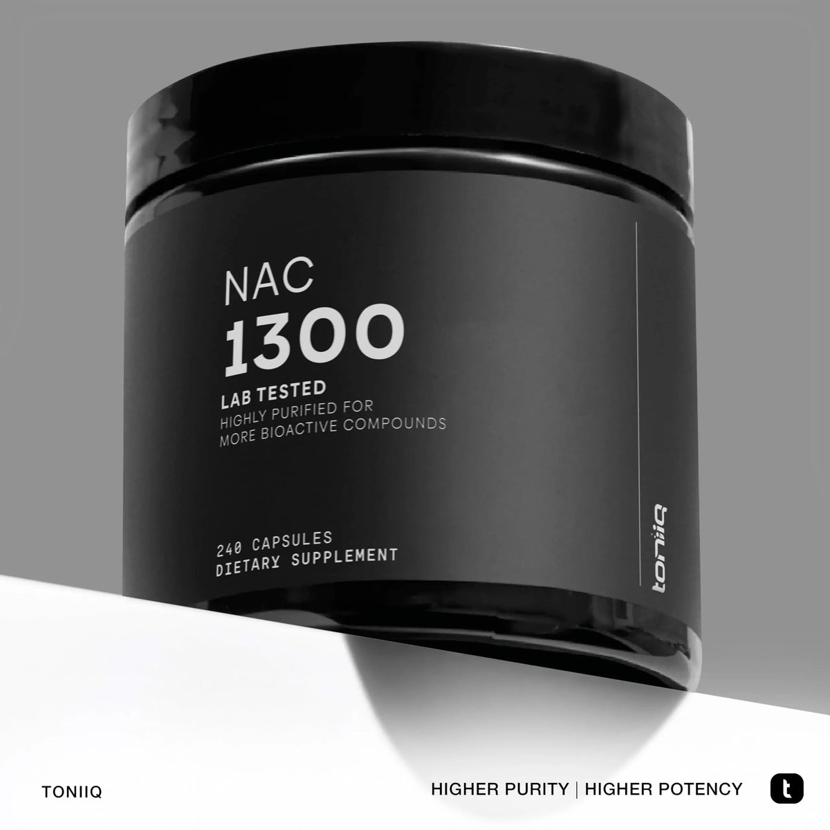Toniiq 1300mg NAC - 4 Month Supply - Min. 98%+ Tested Purity - Ultra High Strength Bioavailable NAC Cysteine Supplement - 240 Vegetarian N Acetyl Cysteine Capsules -Lab Tested TQ Toniiq buy supplements Au