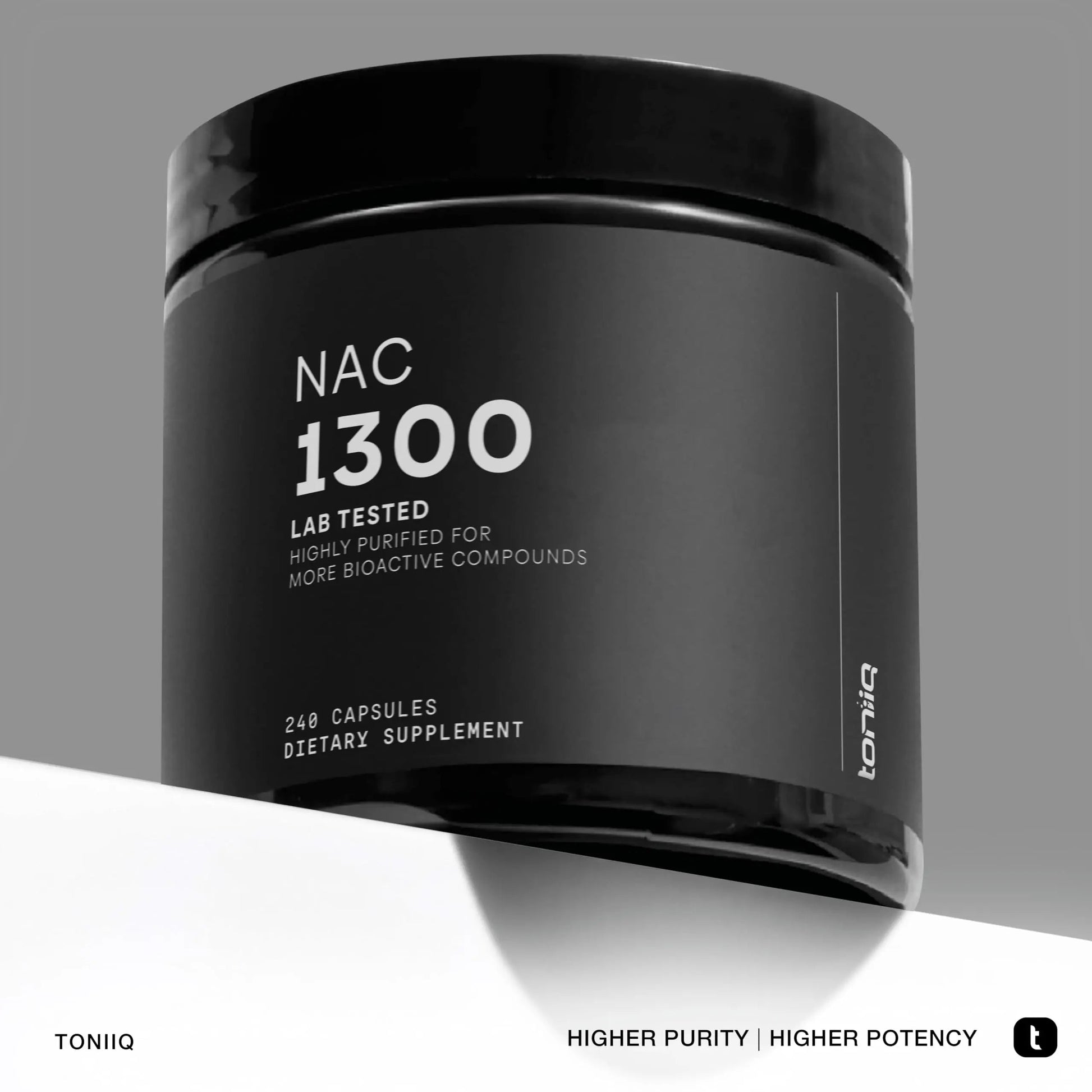 Toniiq 1300mg NAC - 4 Month Supply - Min. 98%+ Tested Purity - Ultra High Strength Bioavailable NAC Cysteine Supplement - 240 Vegetarian N Acetyl Cysteine Capsules -Lab Tested TQ Toniiq buy supplements Au