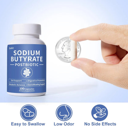 Sodium Butyrate, Butyrate Gut Health Supplement, Postbiotic for Gut, Stomach & Digestive, Support IBS, Leaky Gut, Gas & Bloat, Low Odor, 100 Vegan Capsules JkrovaBuy Supplements Australia
