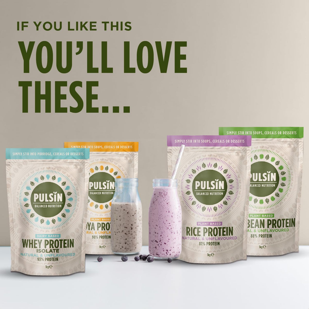 Pulsin - Natural & Unflavoured Vegan Rice Protein Powder - 1kg - 8.1g Protein, 0.4g Carbs, 43 Kcal Per Serving PulsinBuy Supplements Australia