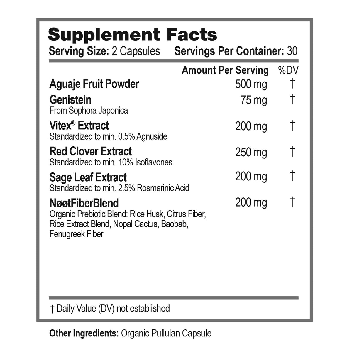NOOT Menopause Harmony - Menopause Supplements for Women, Night Sweats & Hot Flash Relief, Hormone Balance for Women with Aguaje Fruit, Genistein and Vitex, Biohacking & Nootropics, 60 Capsules NØØTBuy Supplements Australia