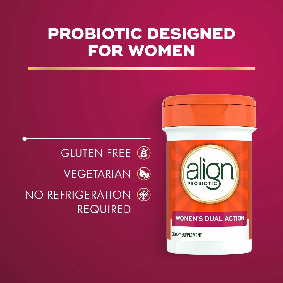Align Probiotic, Womens Dual Action, Vaginal Probiotics for Women, Womens Probiotic for Vaginal Health Support, with Probiotics for Digestive Health, 28 Probiotic Capsules AlignBuy Supplements Australia