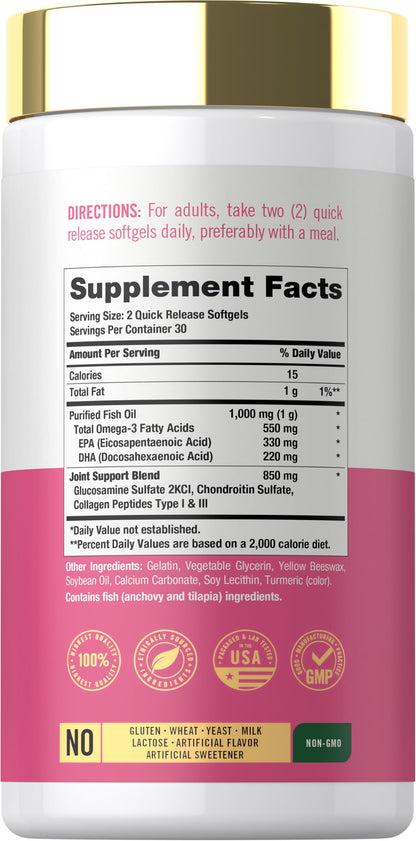 Carlyle Joint Support for Women | 60 Softgels | Complex with Omega-3 and Collagen Peptides | Non-GMO, Gluten Free Carlyle buy supplements Au