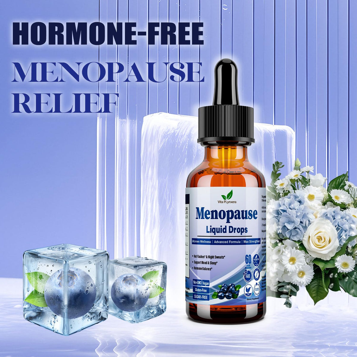 Menopause Supplements Liquid Drops, 8-in-1 Menopause Vitamin w. Black Cohosh, Ashwagandha, D3 B6 Multivitamin for Hot Flash, Night Sweats, Hormone Balance & Mood Support for Women Over 40 Vita PLynxeraBuy Supplements Australia
