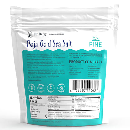 Dr. Berg's Baja Gold Sea Salt Organic - Natures Fine Sea Salt Support For Hydration Dr. Berg NutritionalsBuy Supplements Australia