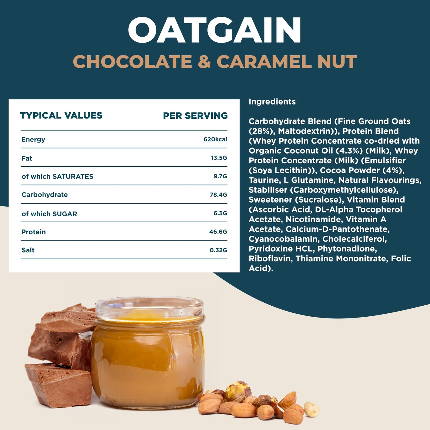 Kinetica OatGain Weight Gainer 600+ Calories & 47g Protein per Serving, 2.4 kg KineticaBuy Supplements Australia