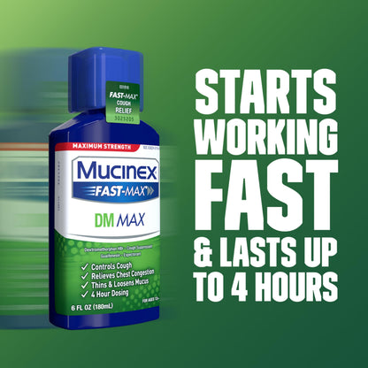 Mucinex DM Max Liquid Cough & Cold Medicine for Adults, Cold and Flu Medicine for Excess Mucus Relief, Guaifenesin, Dextromethorphan Expectorant & Decongestant for Adults, Dr Recommended, 6.0 Fl Oz Mucinex buy supplements Au