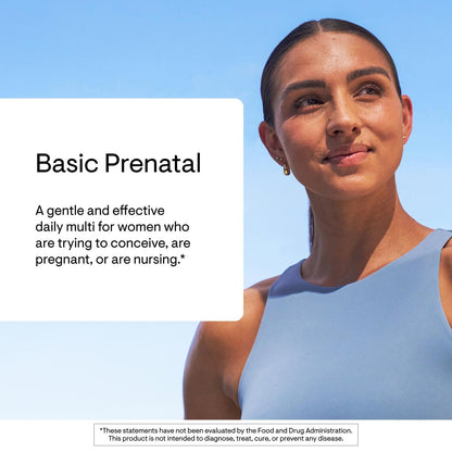 THORNE - Basic Prenatal - Well-Researched Folate Multi for Pregnant & Nursing Women - Includes 18 Vitamins & Minerals, Plus Choline - Third-Party Certified
