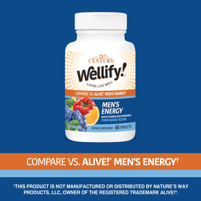 21st Century Wellify Men's Energy Multivitamins with Minerals, 65 Count 21st CenturyBuy Supplements Australia