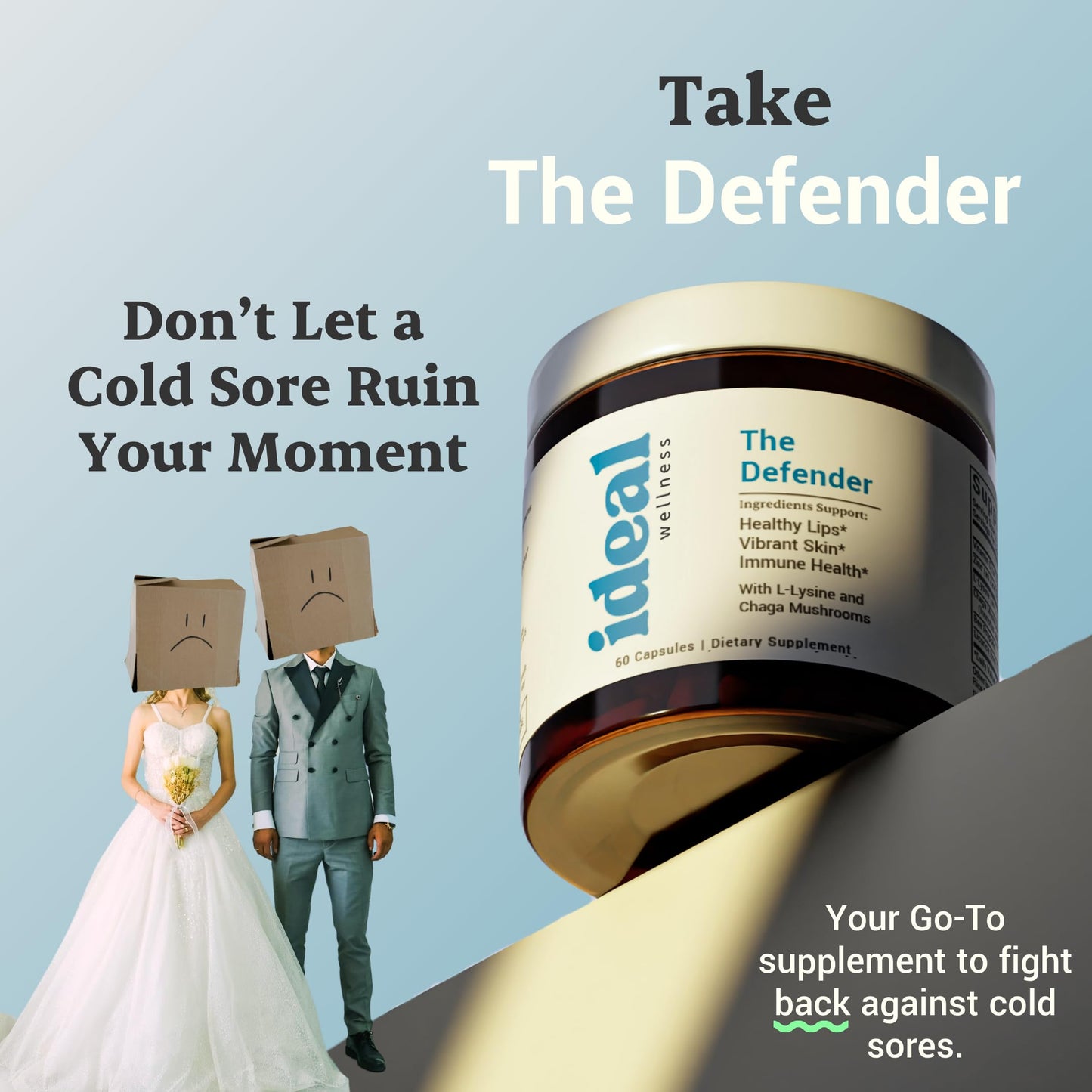 L-Lysine Cold Sore Treatment For Lips With Immune Support - L Lysine 1000mg Capsules, Chaga, Bee Propolis, Vitamin C, Zinc & Licorice Root Extract - Non-GMO, Vegetarian,