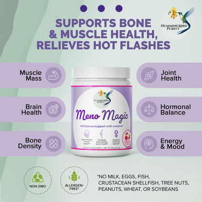 Meno Magic Menopause Support Drink – Raspberry Lemonade with Creatine, Herbs & Vitamins | 30 Servings Hummingbird PurityBuy Supplements Australia