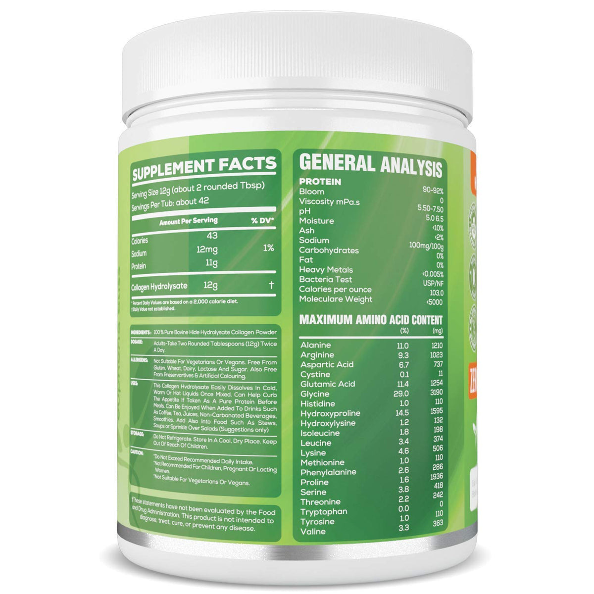 Premium Collagen Powder 500g Unflavoured High Grade Hydrolysed Collagen Joints, Bones, Gut, Wrinkles, Hair, Skin, Nails, Pain, Injury, Sleep, Fitness, Keto Euphoria BlissBuy Supplements Australia