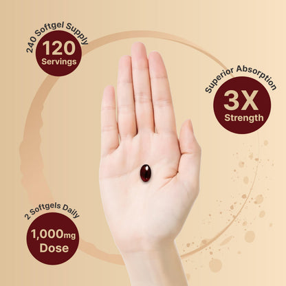 NatureBell Antarctic Krill Oil 1000mg Supplement, 240 Softgels, Natural Source of Omega-3 NatureBellBuy Supplements Australia