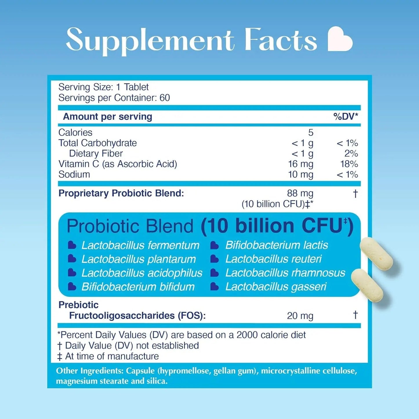 LOVEBUG Skinny Prebiotics and Probiotics for Women Digestive Health & Immune Support - 10 Billion CFU Probiotic Strains Gut Health, Gas, Constipation & Bloating, 60ct LOVEBUGBuy Supplements Australia