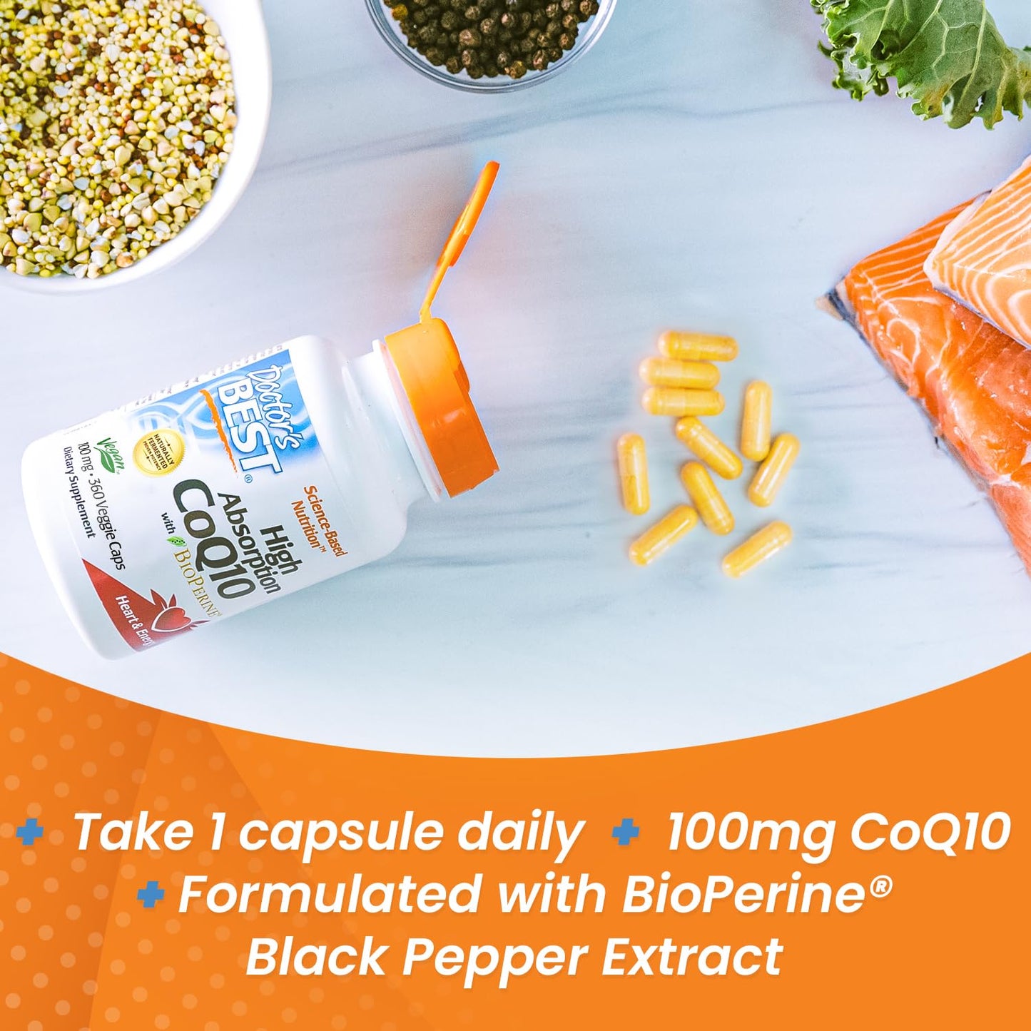 Doctor's Best High Absorption CoQ10 with BioPerine, Gluten Free, Naturally Fermented Doctor's BESTBuy Supplements Australia