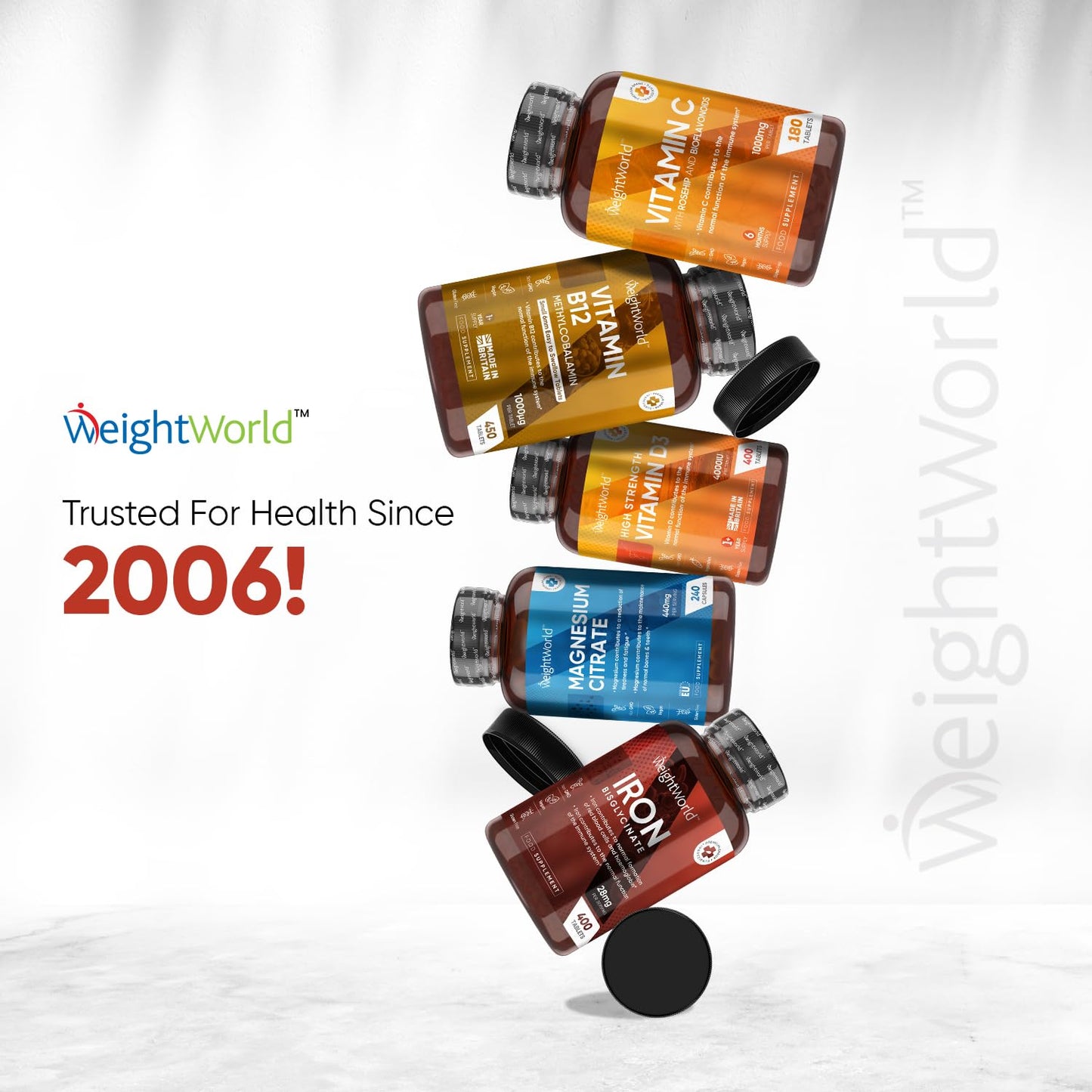 Gentle Iron Tablets High Strength 28mg - 400 Tablets (6+ Months Supply) - Vegan Iron WeightWorldBuy Supplements Australia