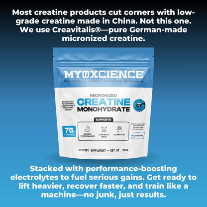 MYOXCIENCE Micronized Creavitalis Creatine | The World’s Purest Micronized Form of Creatine Monohydrate | Supports Muscle Performance