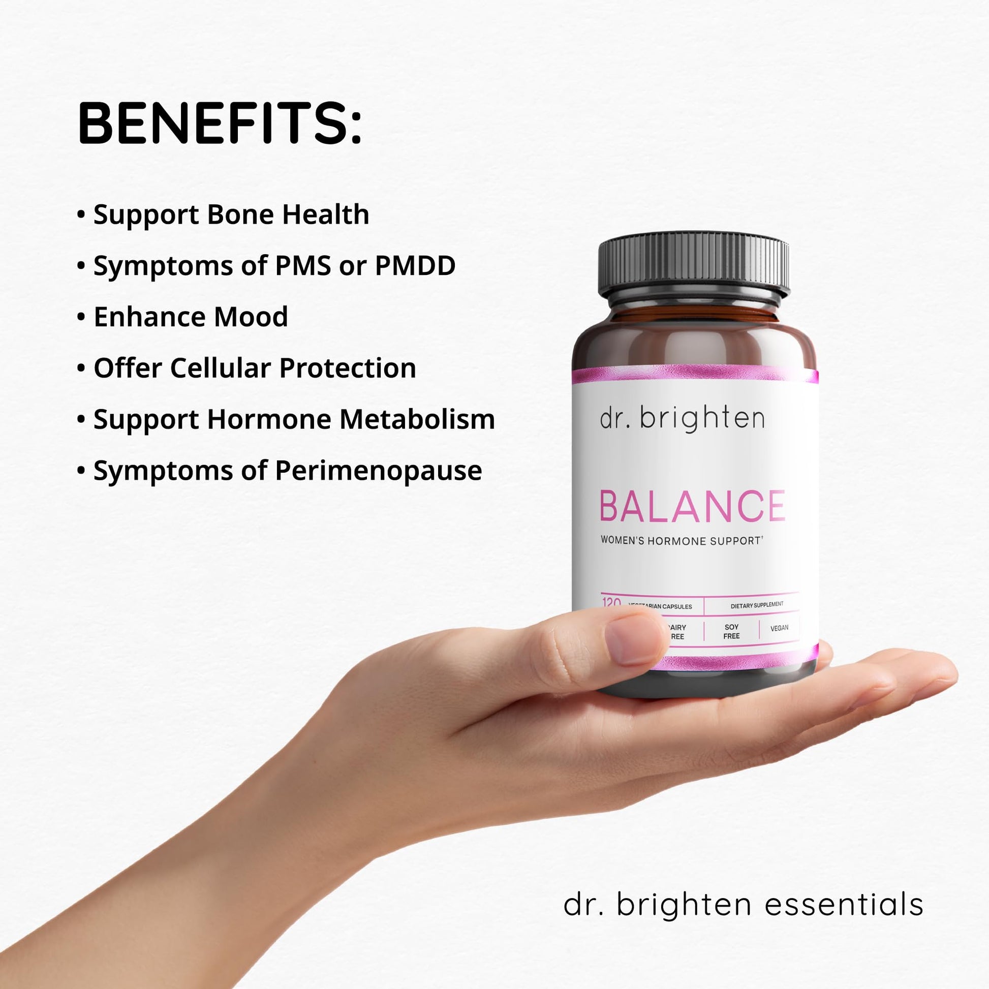 Dr. Brighten Balance - Hormone Balance for Women with Chasteberry and DIM - Targets Hormonal Acne, Period Issues, & PMS - Vegan, Non-GMO Dr. BrightenBuy Supplements Australia