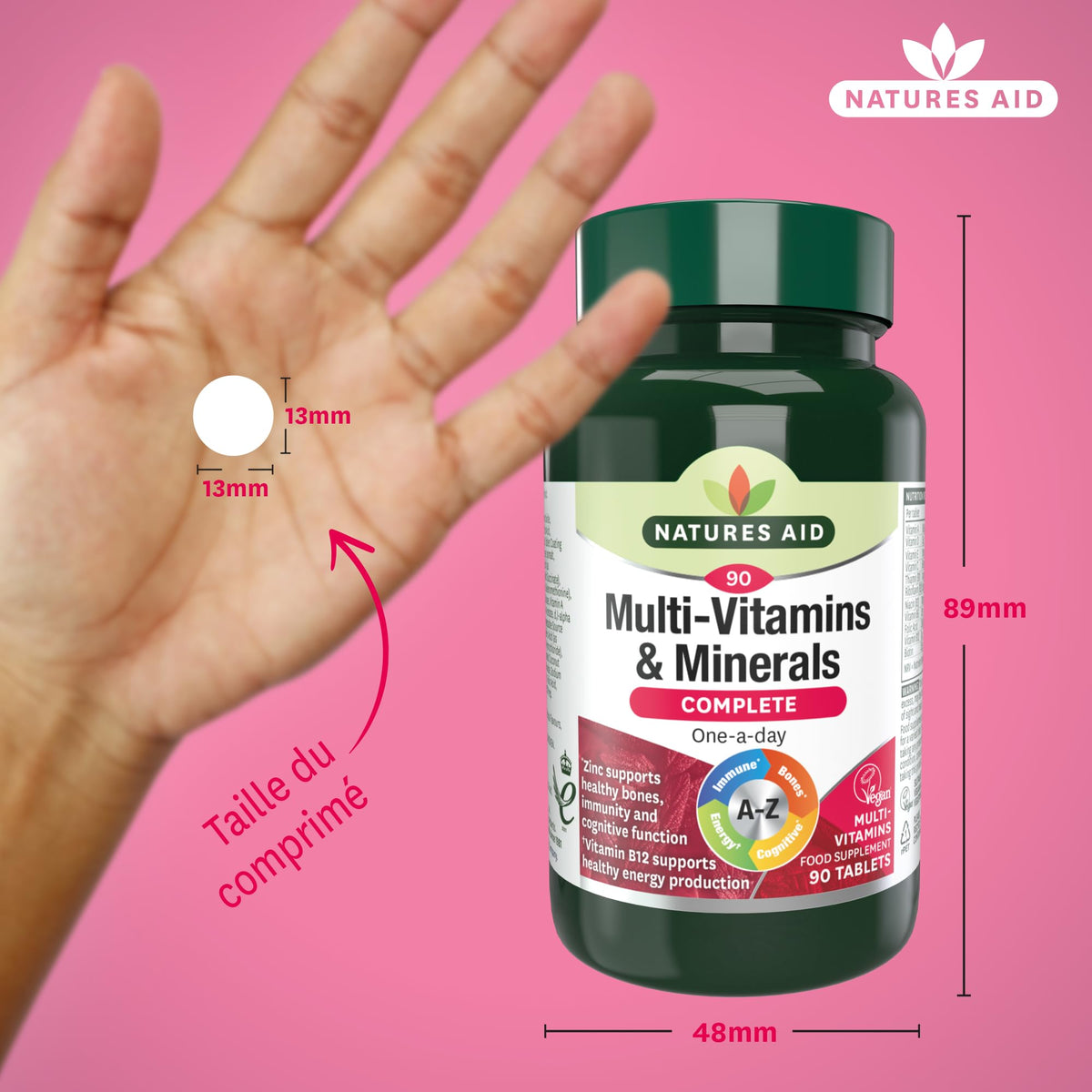 Natures Aid Multivitamins and Minerals, 90 Count (Pack of 1), (Packing may vary) natures aidBuy Supplements Australia